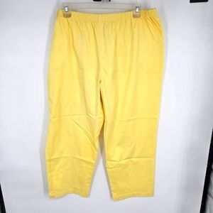Blair Pants Womens 2XLPT Yellow Elastic Waist Vintage